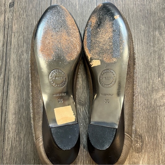 Ports 1961 Tweed And Leather Slip On Ballerina Flats Size 6 - Picture 7 of 10